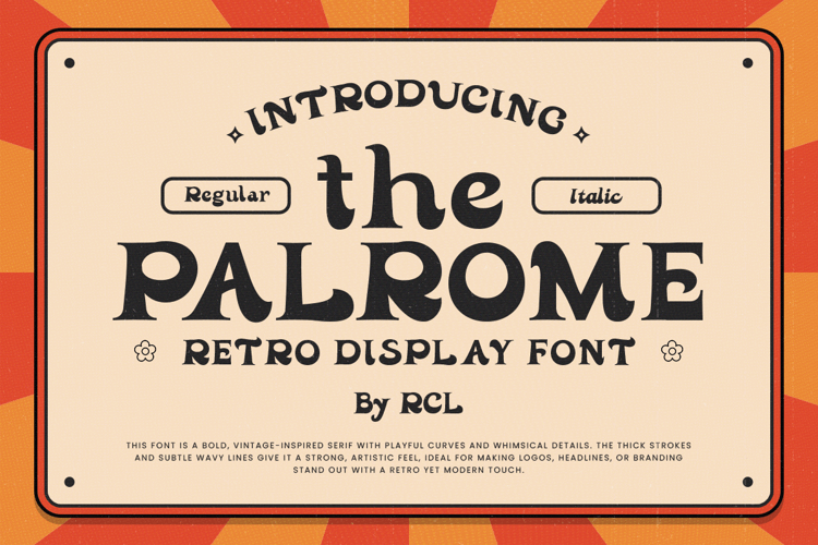 Palrome Font website image