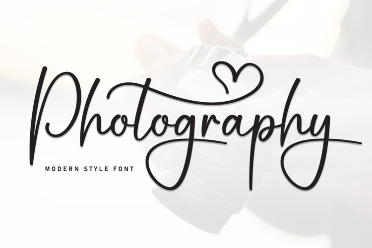 Photography Font website image