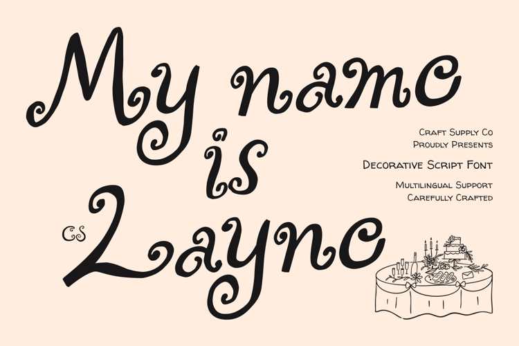 CS Layne Font website image