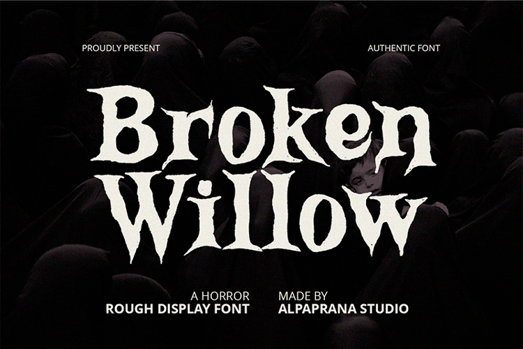 Broken Willow Font website image