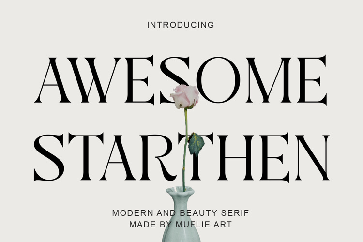 Awesome Starthen Font website image