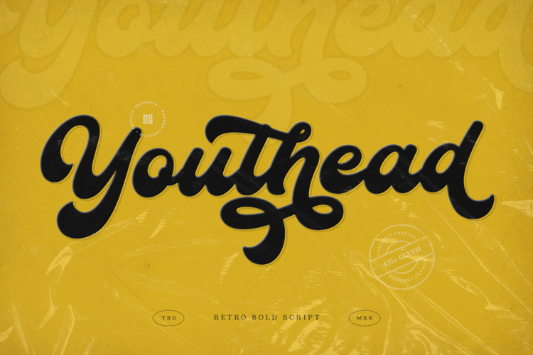 Youthead Script Font website image