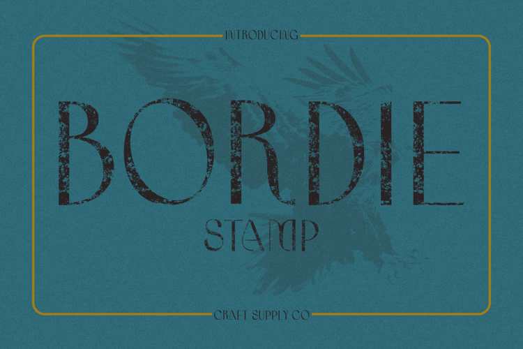 Bordie Stamp Font website image