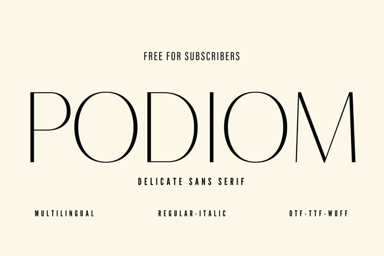 PODIOM Font website image