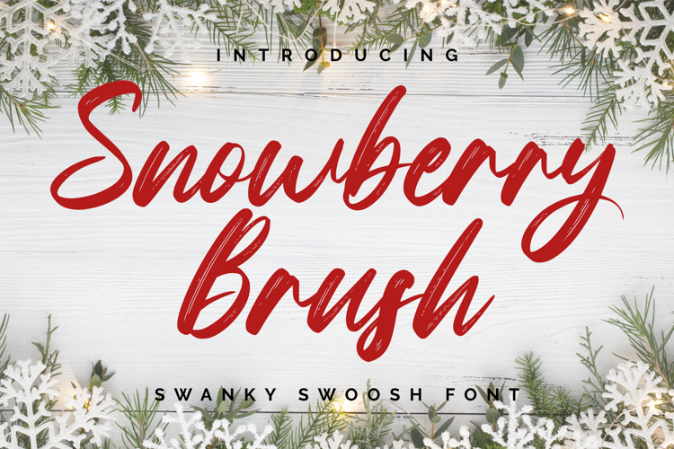 Snowberry Brush Font website image