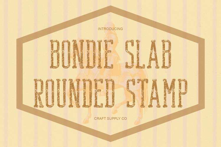 Bondie Slab Rounded Stamp Font website image
