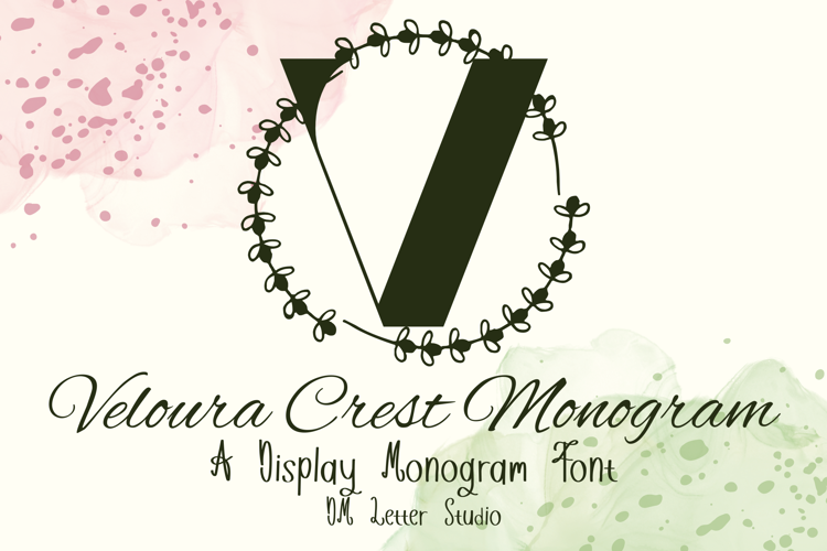 Veloura Crest Monogram Font website image