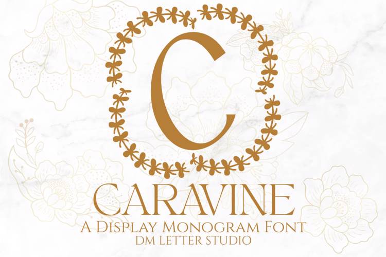 Caravine Monogram Font website image