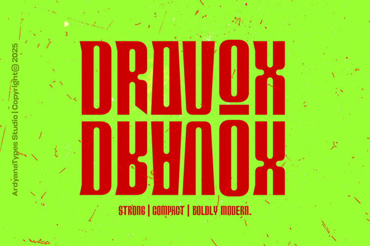 Dravox Font website image