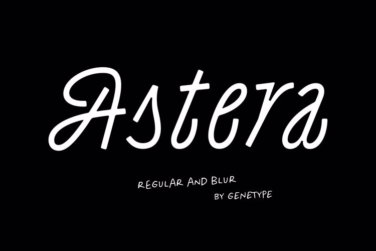 Astera Script Font website image