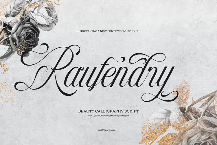 Raufendry Font website image