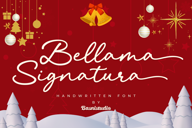 Bellama Signature Font website image