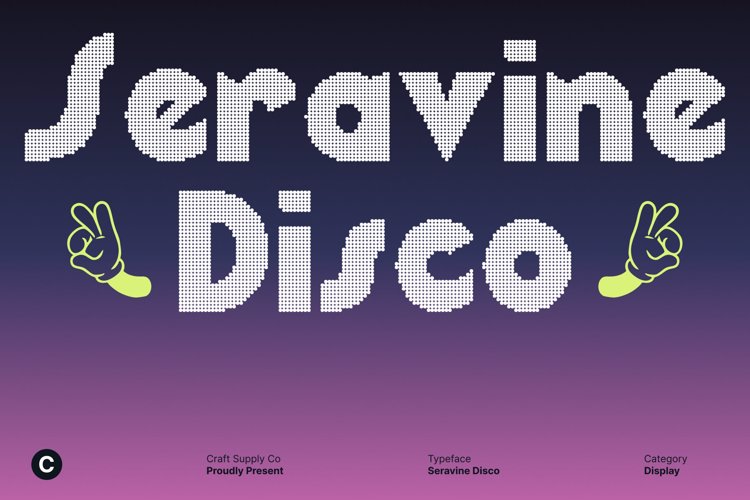 Seravine Disco Font website image