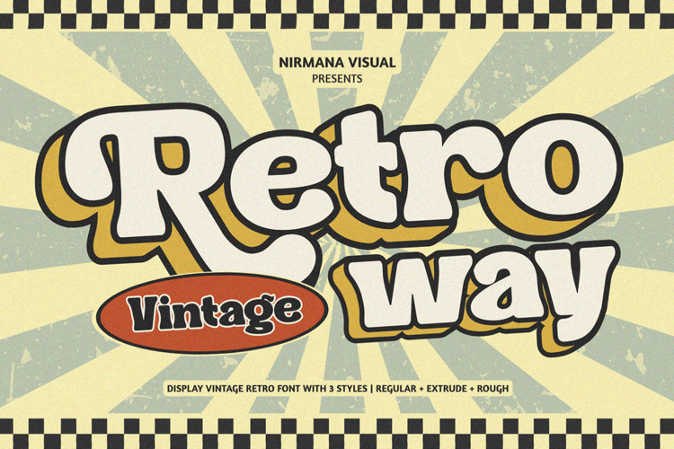 Retro Way Font website image