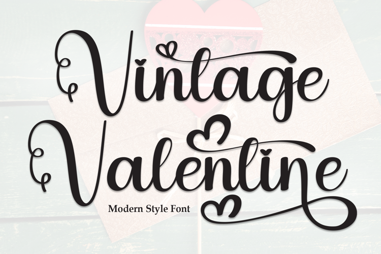 Vintage Valentine Font website image