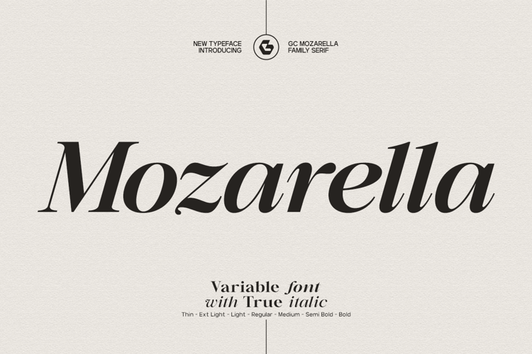 GC Mozarella Font website image