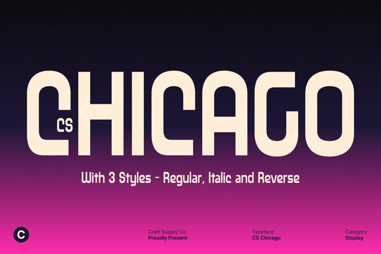 CS Chicago Font website image