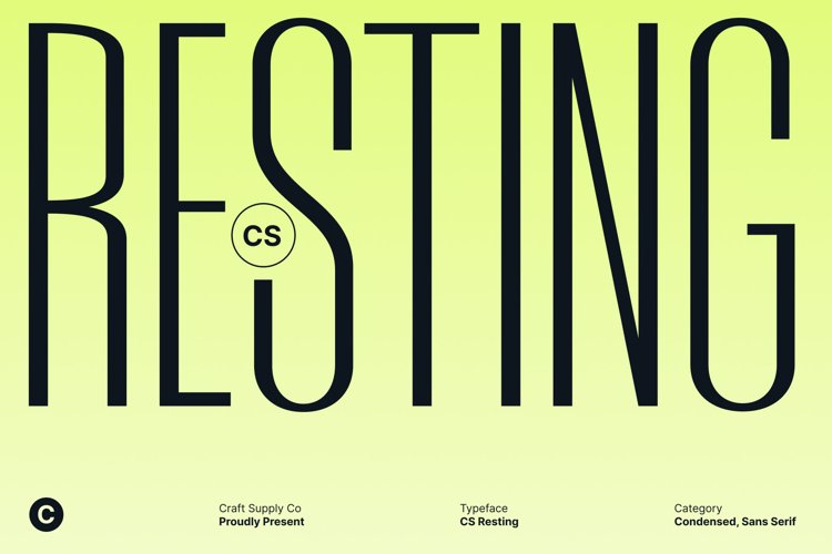 CS Resting Font website image