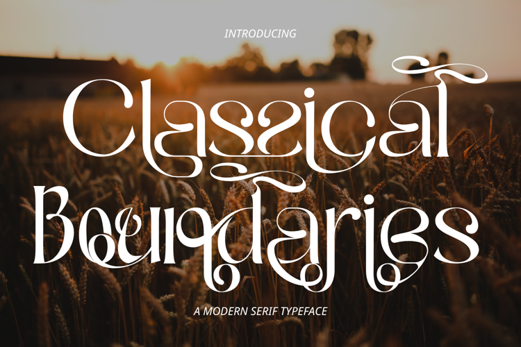 Classical Boundaries Font website image