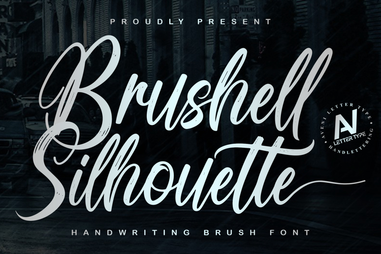 Brushell Silhouette Font website image