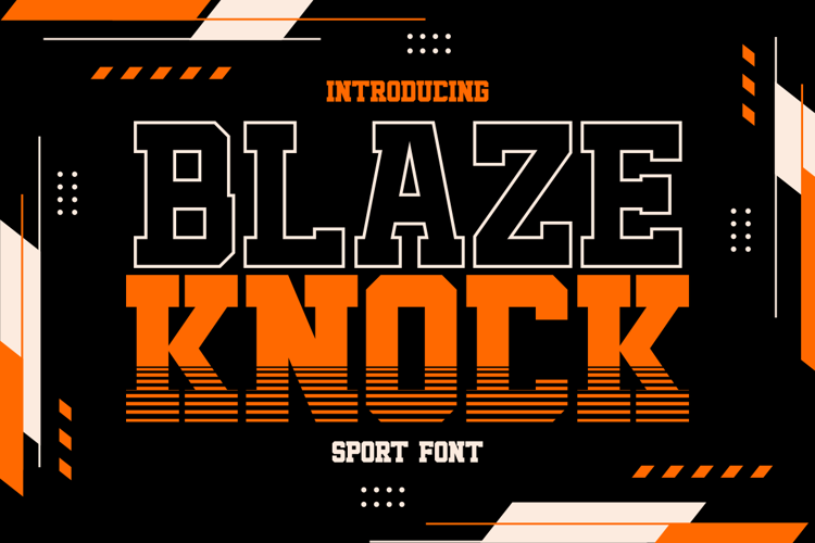 Blaze Knock Font website image
