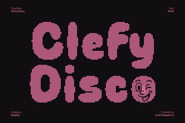 Clefy Disco Regular Font website image