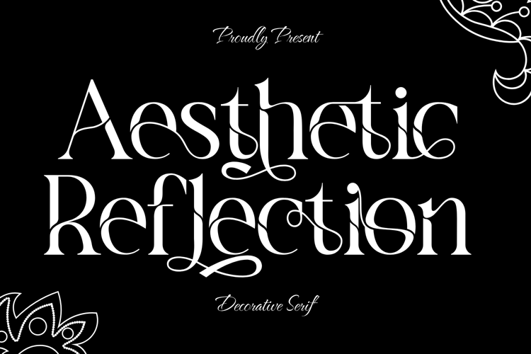 Aesthetic Reflection Font website image