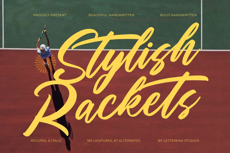 Stylish Rackets VERSION Font website image