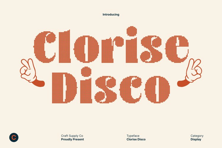Clorise Disco Regular Font website image