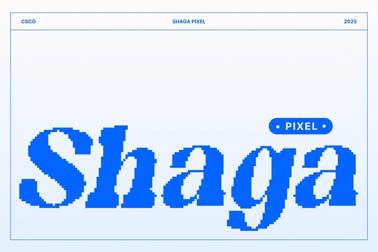Shaga Pixel Font website image
