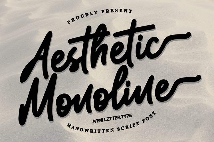 Aesthetic Monoline Font website image