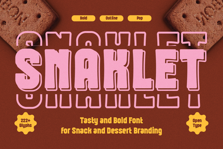 Snaklet Pop Font website image