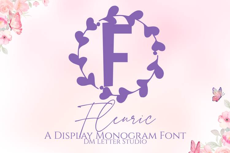 Fleuric Monogram Font website image