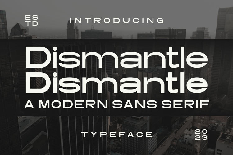 Dismantle Font website image