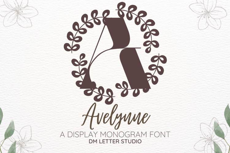 Avelynne Monogram Font website image