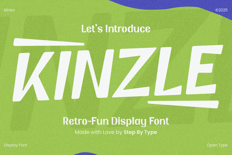 Kinzle Font website image