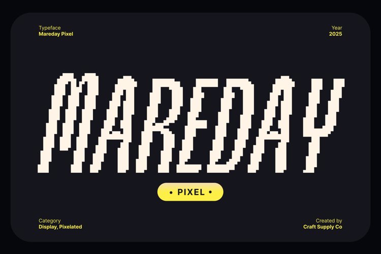 Mareday Pixel Font website image