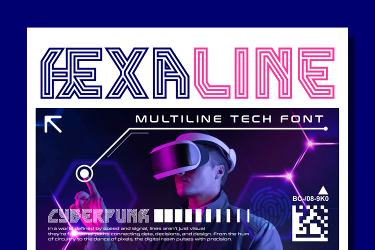 Hexaline Font website image