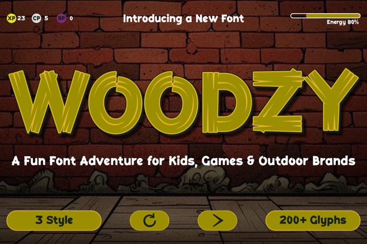 Woodzy Font website image