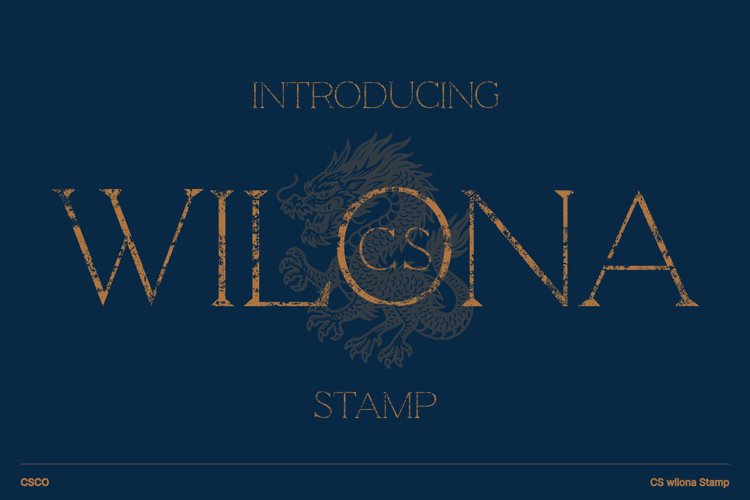 CS Wilona Stamp Font website image