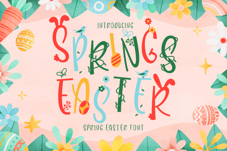 Spring Easter Font website image