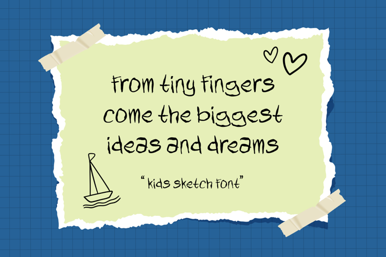 Kids Sketch Font website image