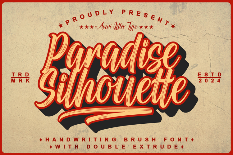 Paradise Silhouette Font website image