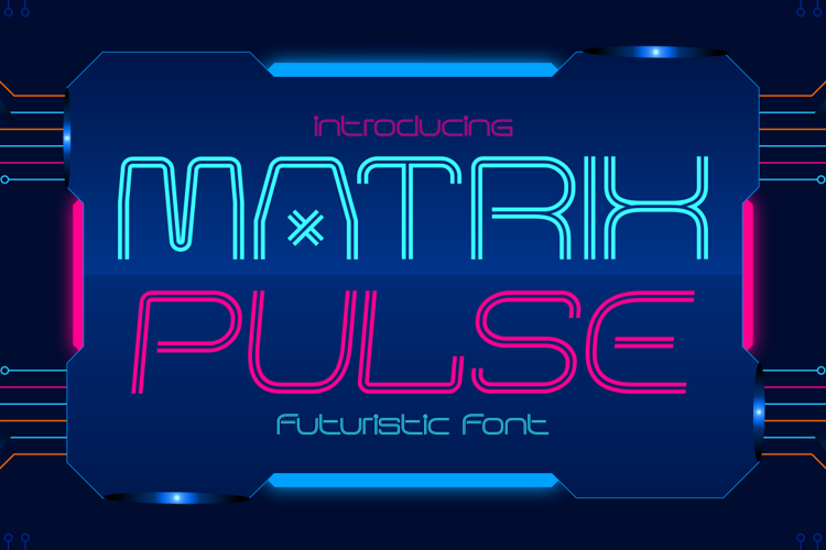 Matrix Pulse Font website image