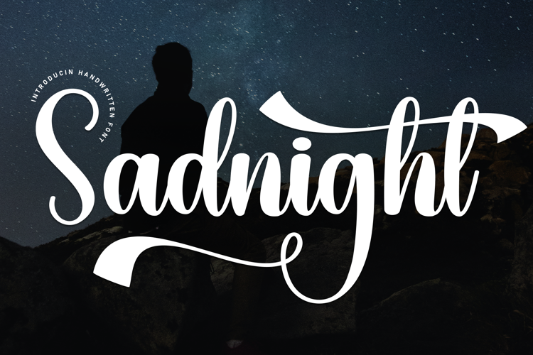 Sadnight Font website image