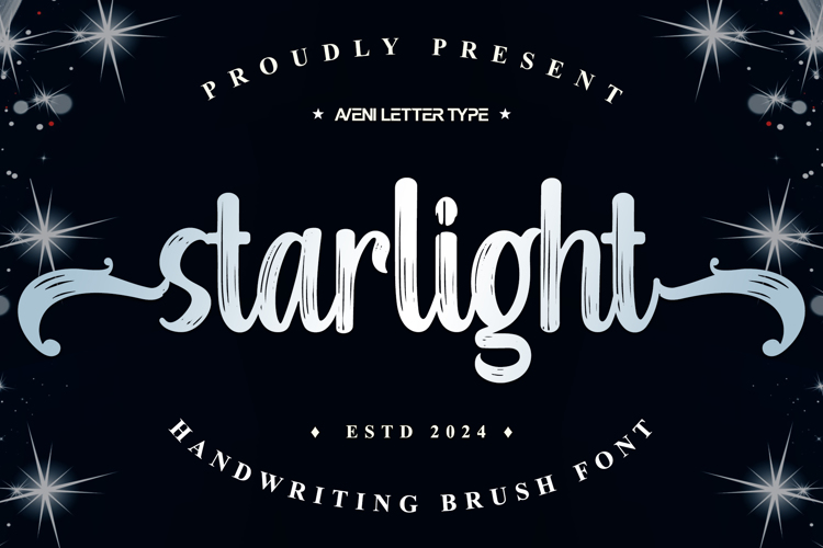 Starlight Brush Font website image