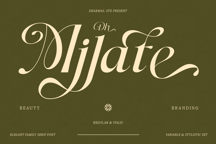 Dh Milate Font website image