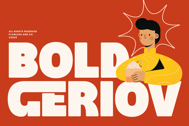 BOLD GERIOV Font website image