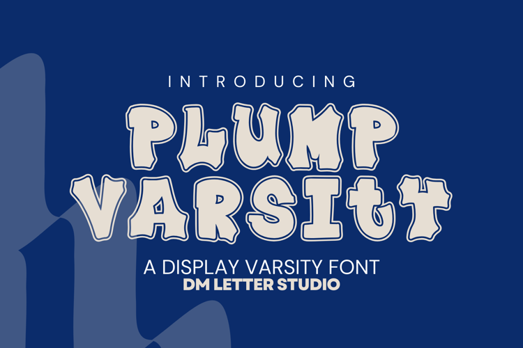 Plump Varsity Font website image