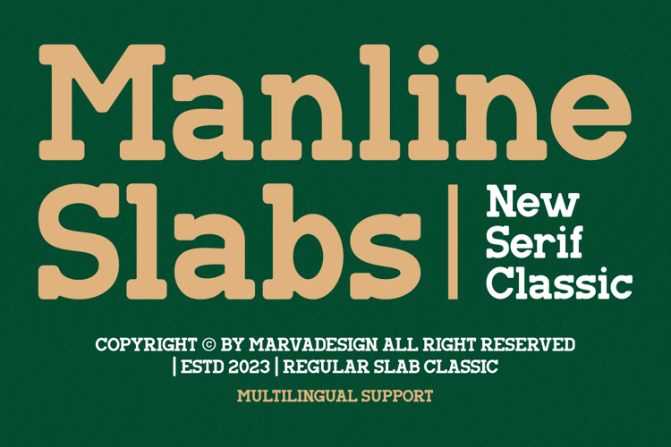 Manline Slabs Font website image